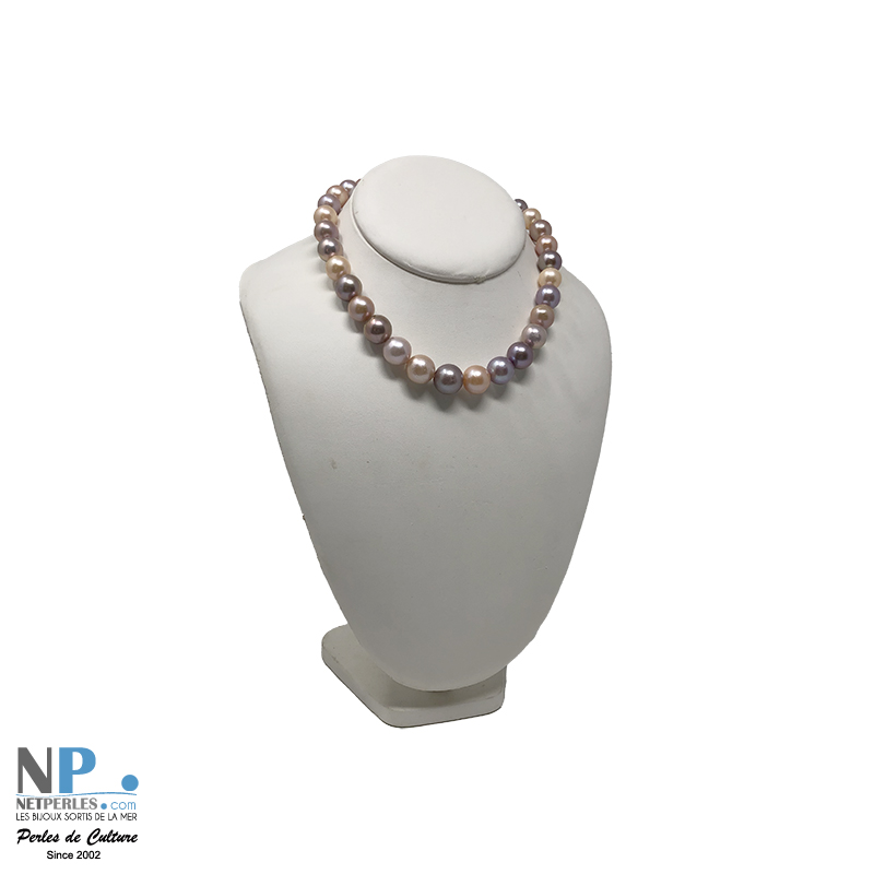 grandes perles de culture d'eau douce 3 teintes différentes naturelles. Perles de culture de qualité